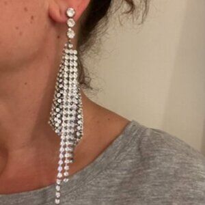 Isabel Marant Dangle Crystal Embellished Earring (Single)